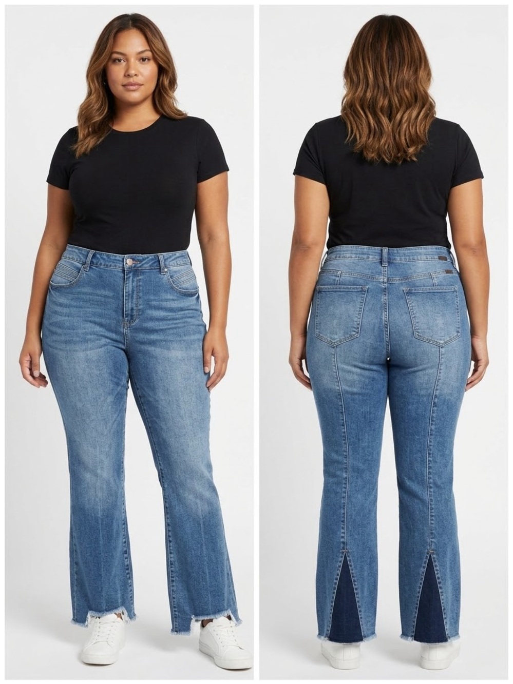 KAN CAN Exclusively for Maurices Bootcut Jeans Back Split Hem Raw Edge 20